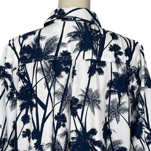 Chico’s Tropical Nights Utility Shirt Women’s Size 3 Regular Size 16 3/4 Sleeves - Picture 5 of 10